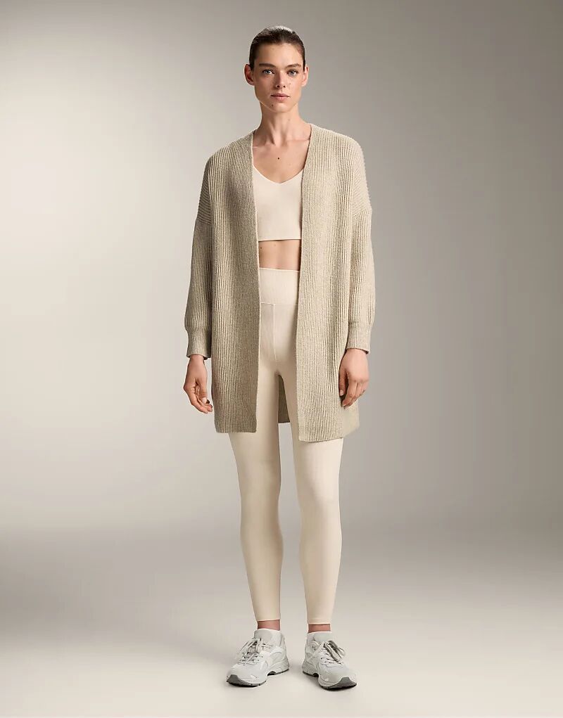 

Длинный кардиган OYSHO в рубчик, цвет «камень»