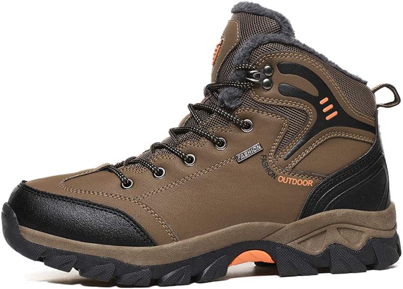 

Утолщенные теплые походные ботинки, высокие с плюшем, противоскользящие, удобные зимние ботинки MNSSRN-MM, коричневый