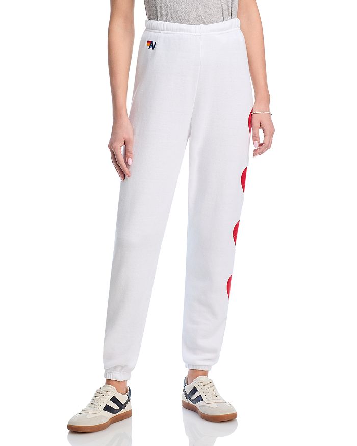 

Спортивные брюки с вышивкой в виде сердца Aviator Nation, белый