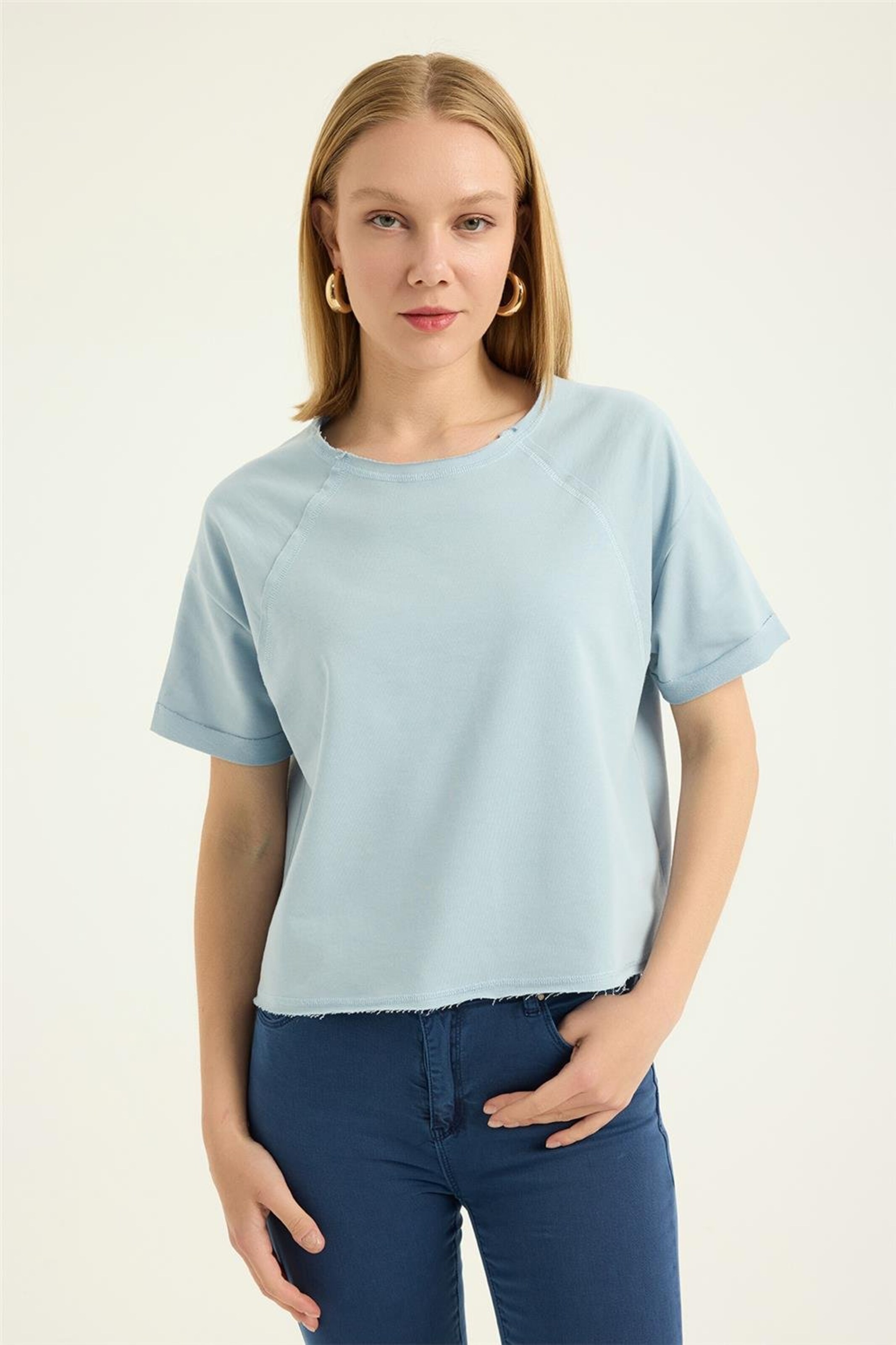 

HOME STORE Футболка в светло-голубом цвете, Синий, HOME STORE Футболка в светло-голубом цвете