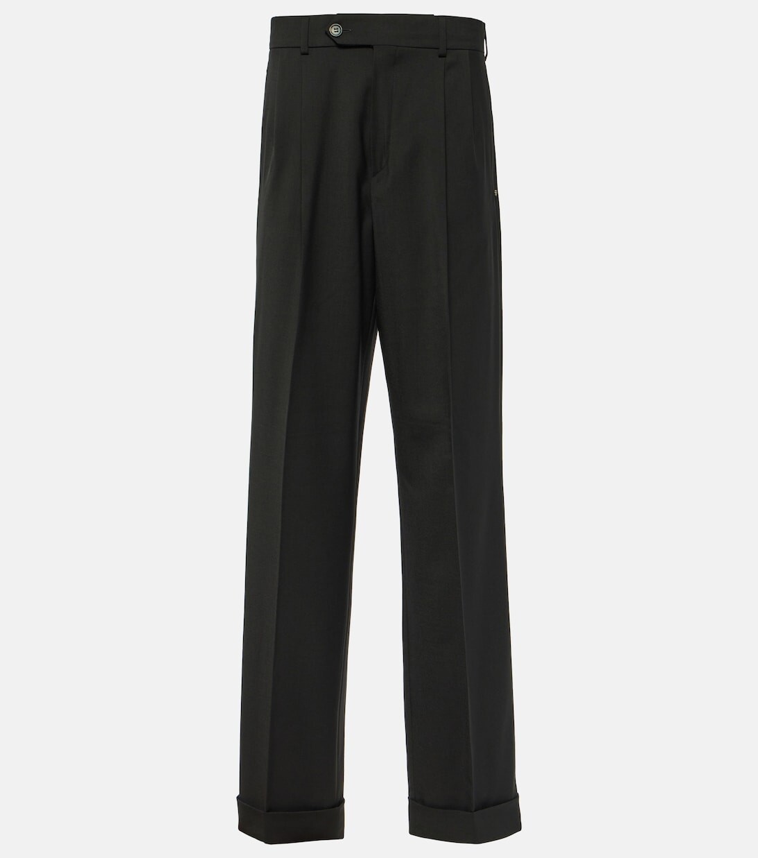 

Ferito прямые брюки со складками из шерсти Sportmax, черный