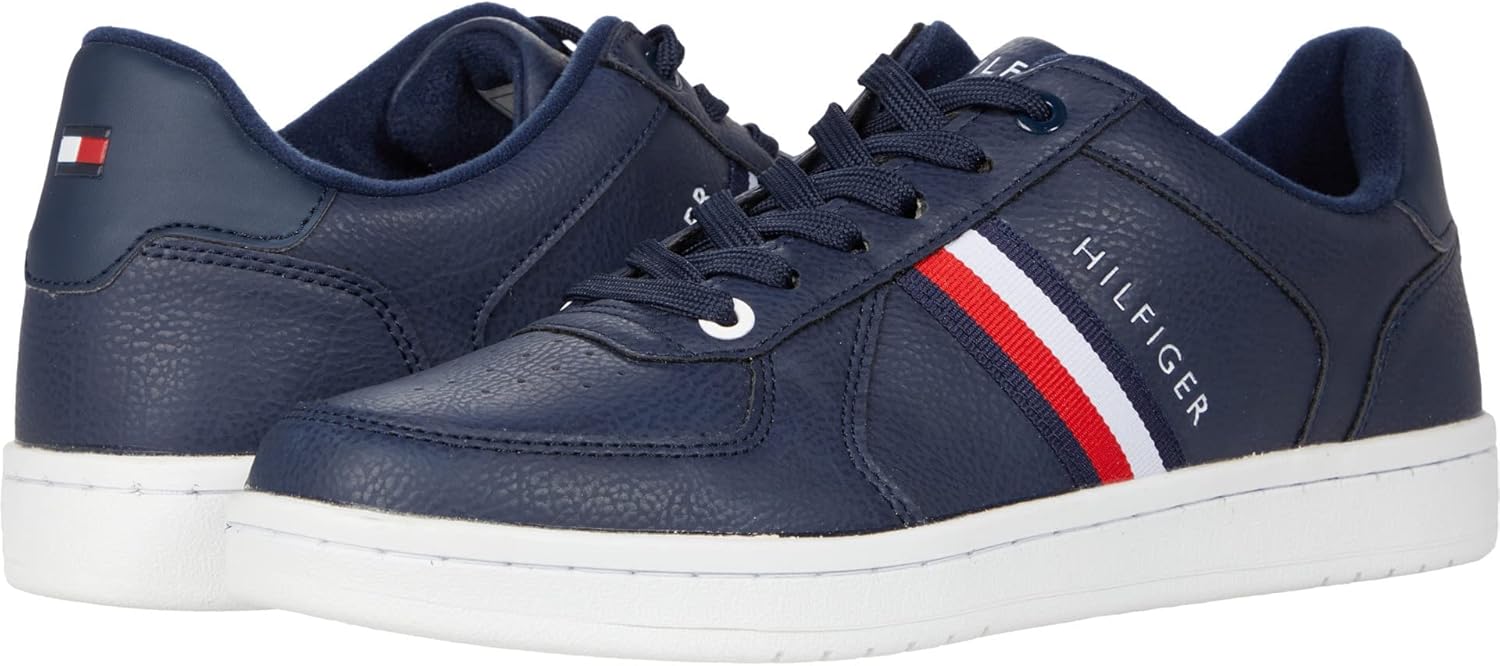 

Tommy Hilfiger Мужские кроссовки Wallet, White, Striped, Casual, Halloween, Snap Closure, 2 Pockets, Dark Blue