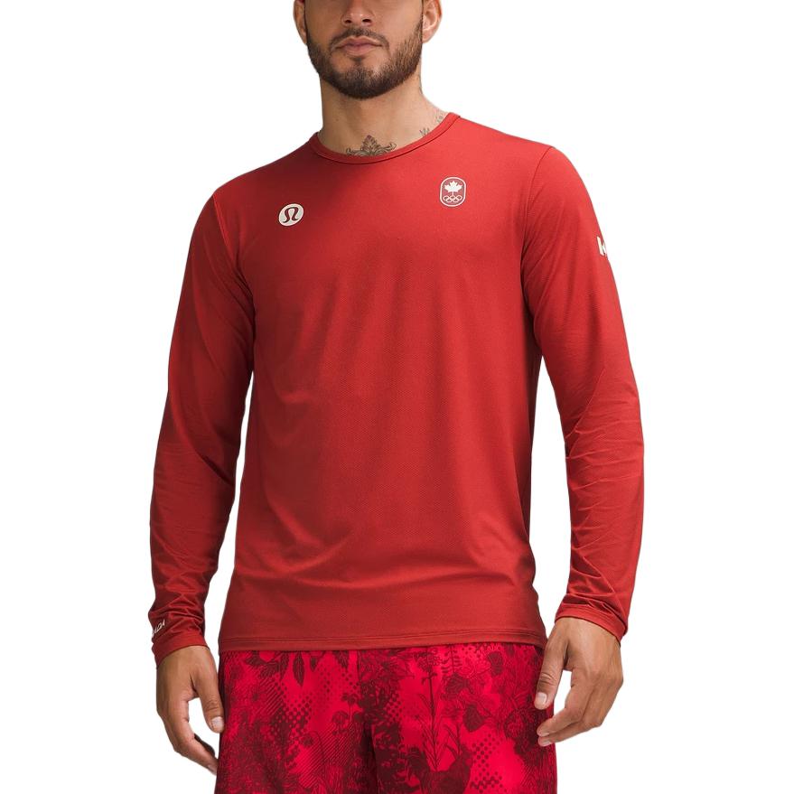 

Фундаментальная жаккардовая рубашка мужская Lululemon, красный