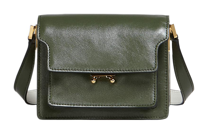 

MARNI Сумка через плечо из телячьей кожи зеленого и белого цвета