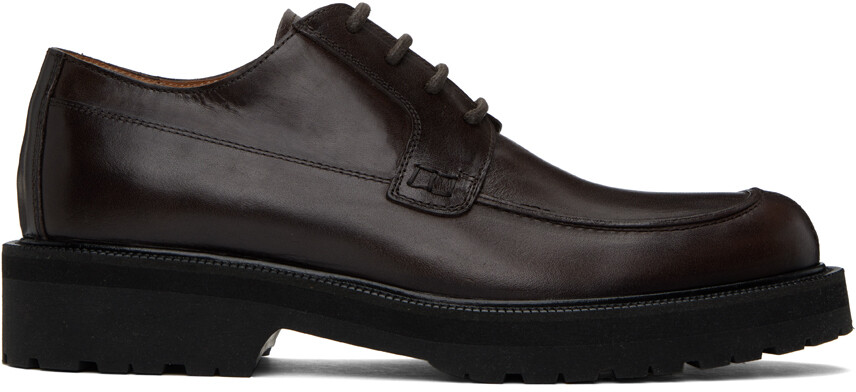

Коричневые дерби с открытым носком Dries Van Noten, цвет Dark brown