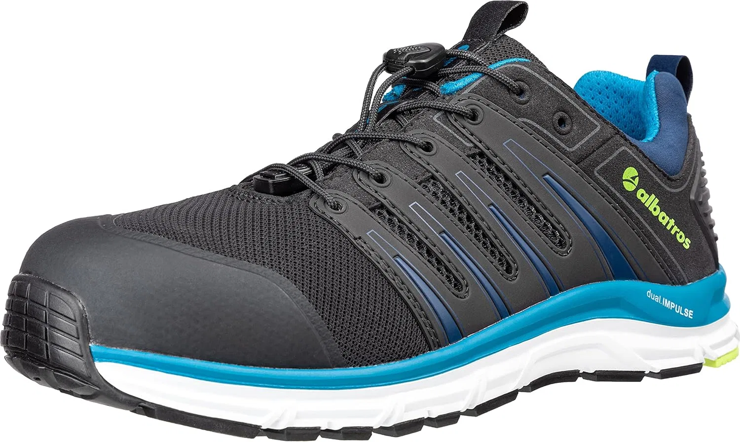 Рабочие защитные ботинки ALBATROS Breeze Impulse Low Safety Shoes S1P ESD HRO SRA с защитным колпачком из стекловолокна, защитой от проникновения металла, нескользящей поверхностью, термостойкие, унисекс, Black