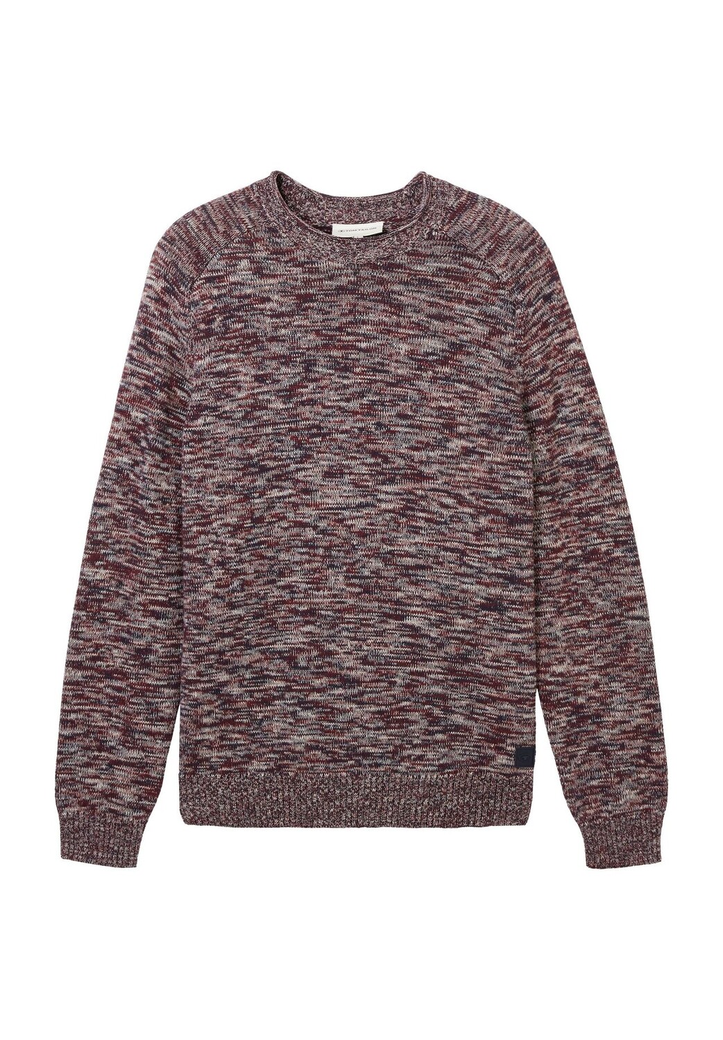 

Вязаный свитер, круглый вырез, ребристые манжеты, мужской TOM TAILOR, цвет Tawny Port