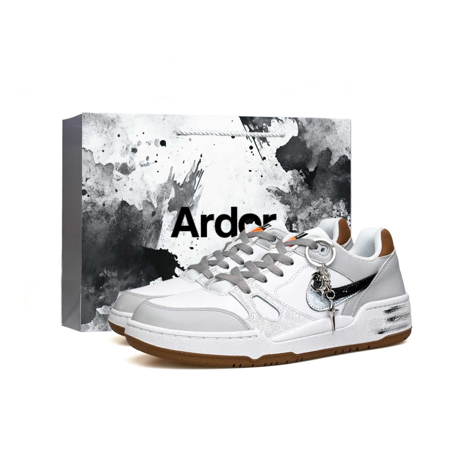 

Nike Full Force Wadi Абразивостойкие Увеличивающие рост Лоу-топ Скейтборд кроссовки Мужские Gray White