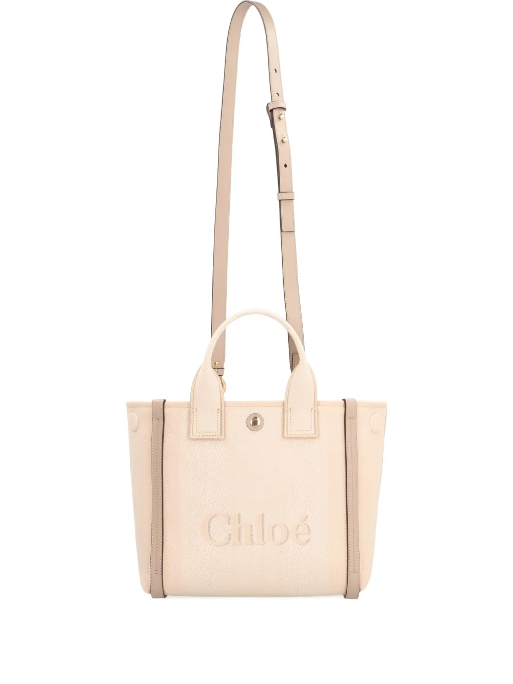 

Маленькая холщовая сумка-тоут с тисненым логотипом Carry CHLOÉ