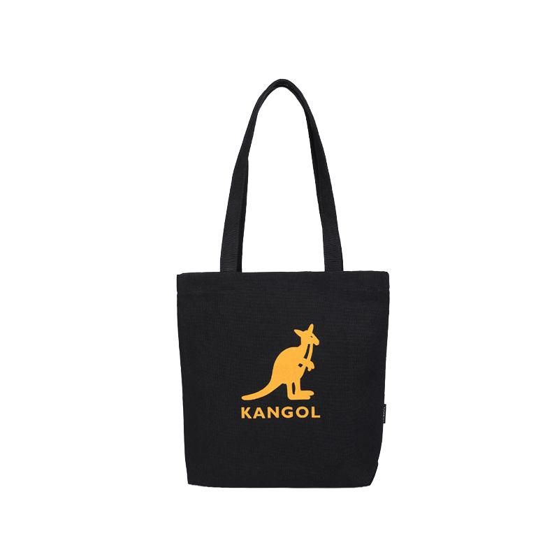 

KANGOL Холщовая сумка-шоппер, сумка-шоппер, сумка через плечо, большого размера, унисекс, черный/бежевый