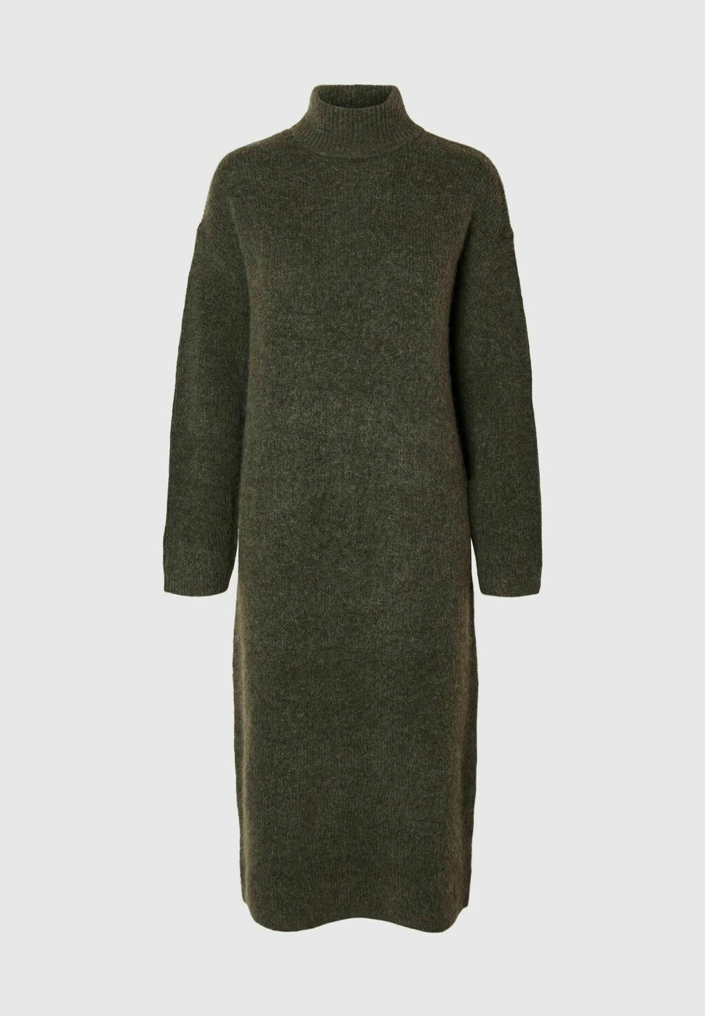 

Платье-джемпер SLFMALINE HIGH NECK NOOS Selected Femme, хаки