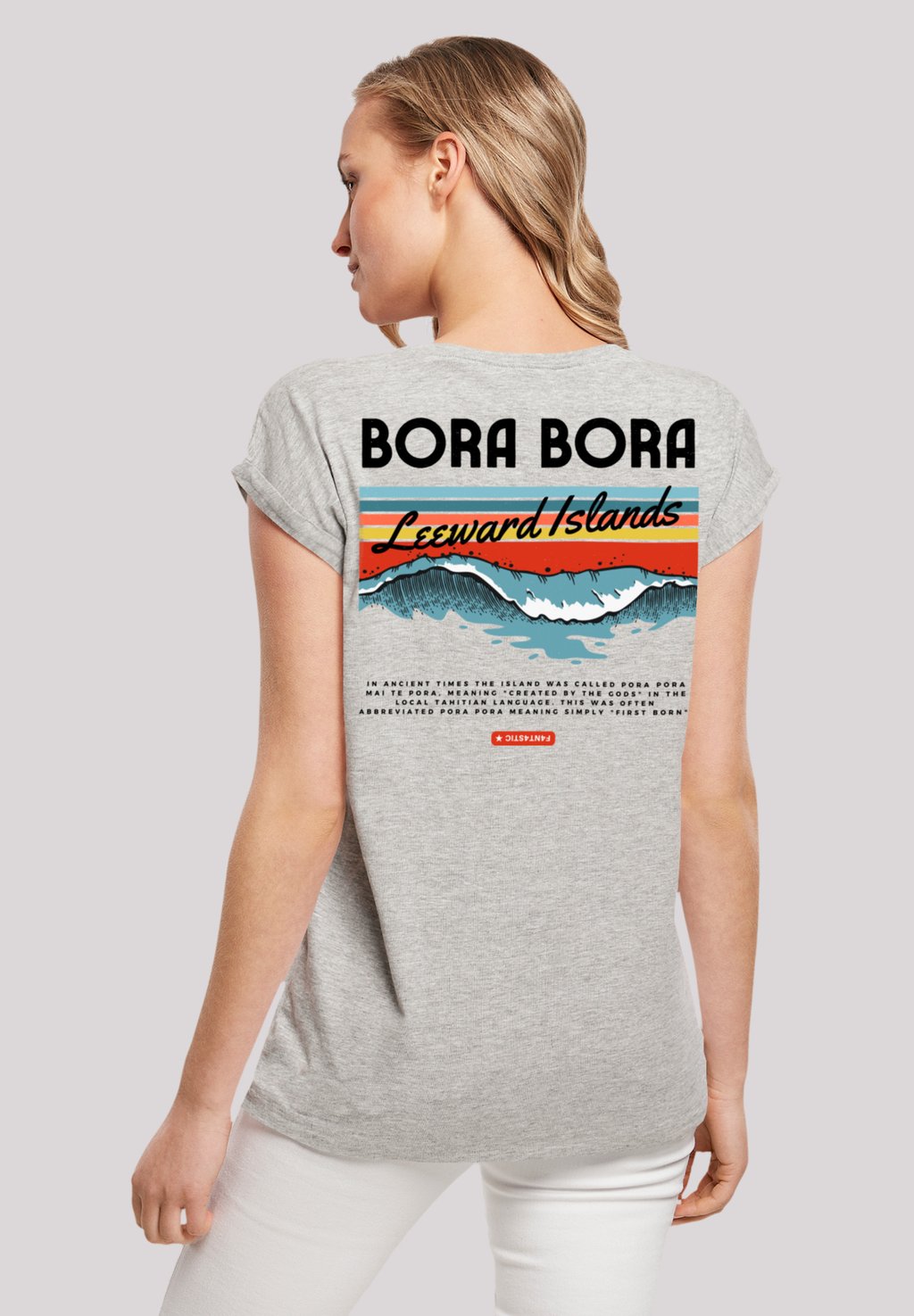 

Футболка с принтом BORA BORA LEEWARDS ISLAND F4NT4STIC, серый