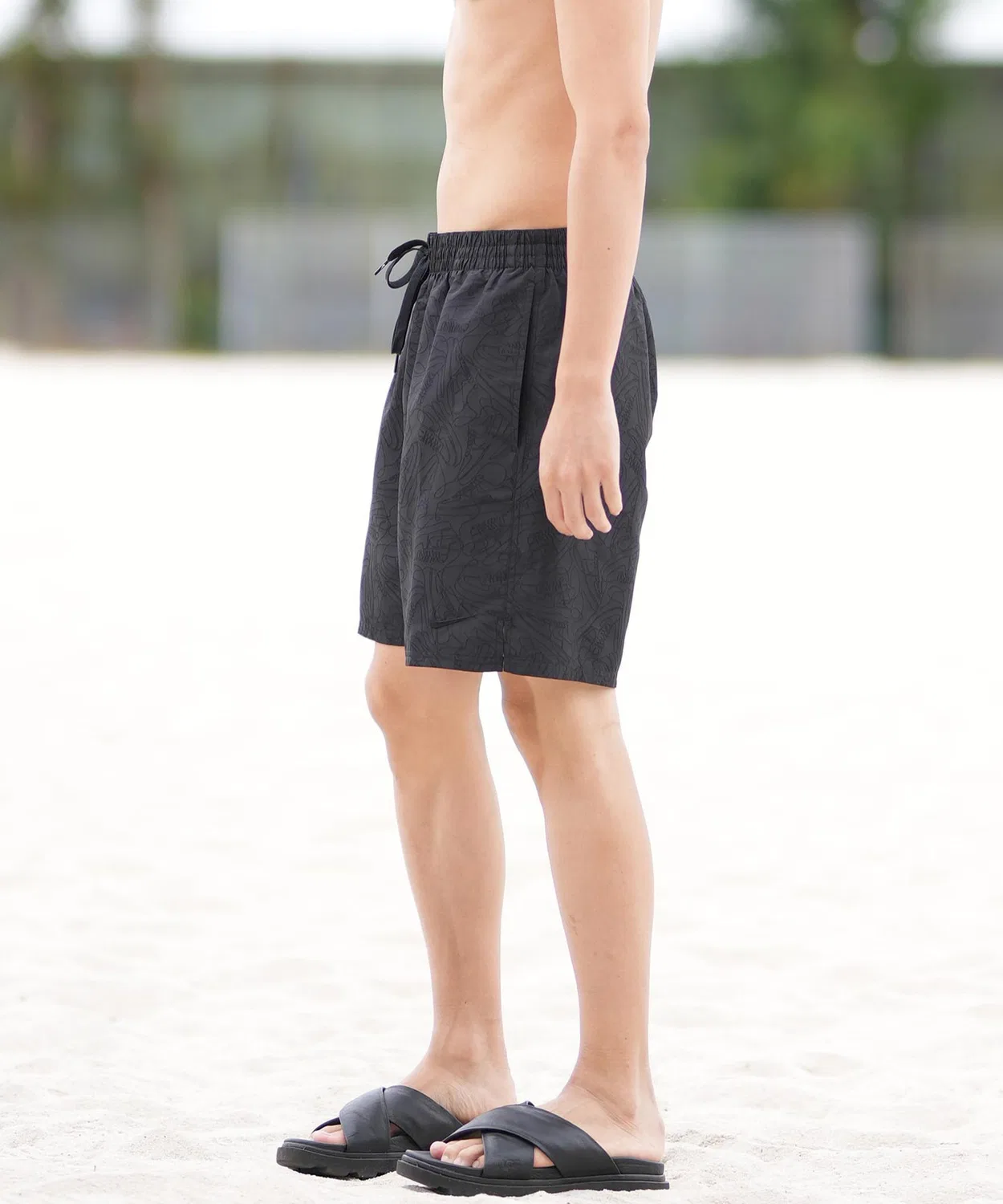 Шорты Nike Air Force 1 Jacquard Volley Shorts, серые, 7-дюймовый внутренний шов — фото 3