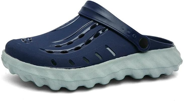 

Мужские тапочки-сабо из ЭВА, сандалии с легким надеванием, быстросохнущие, противоскользящие, пляжные, мягкие, с толстой подошвой Dmmwcx, синий