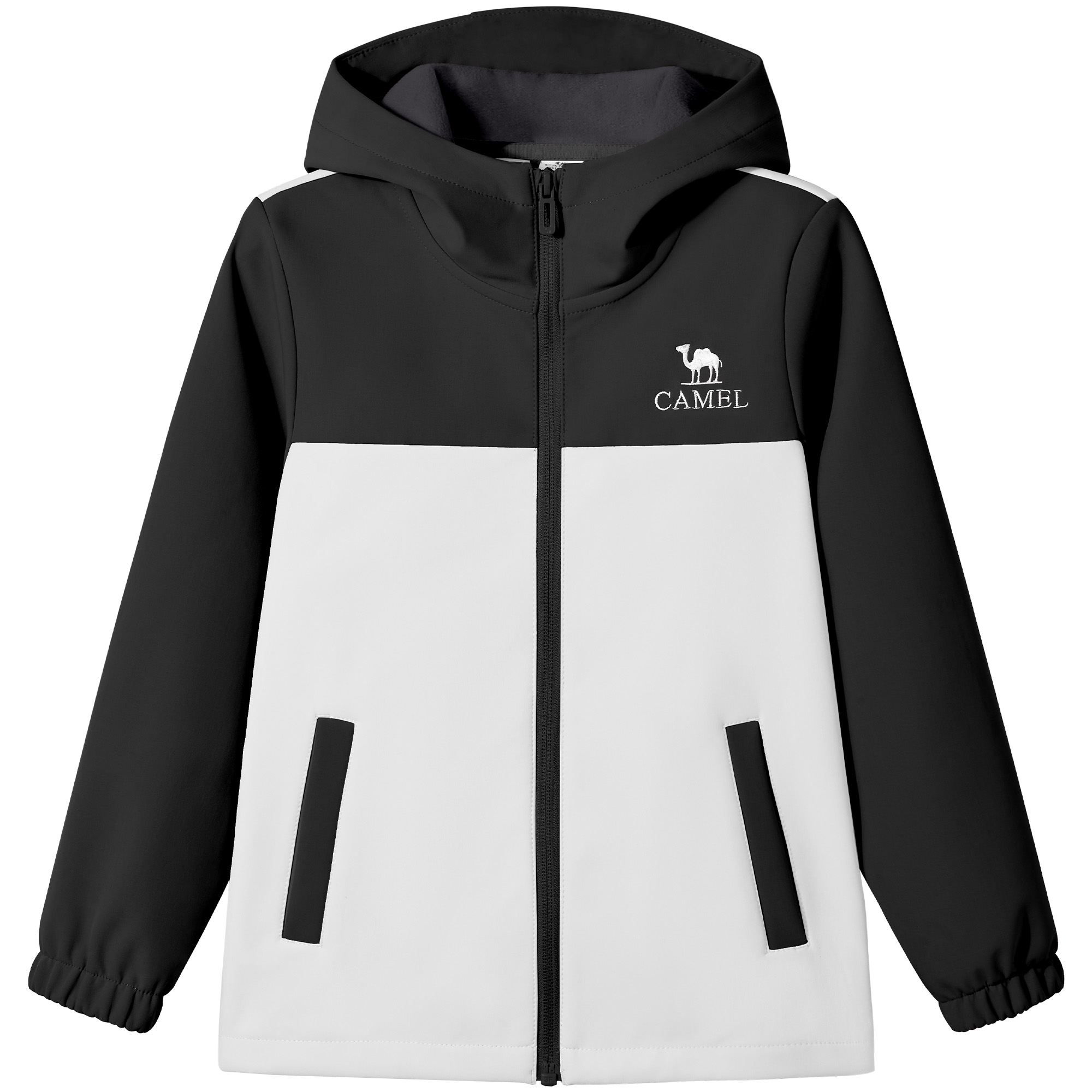 Детская куртка Softshell Moderate CAMEL, phantom черный/glacier серый