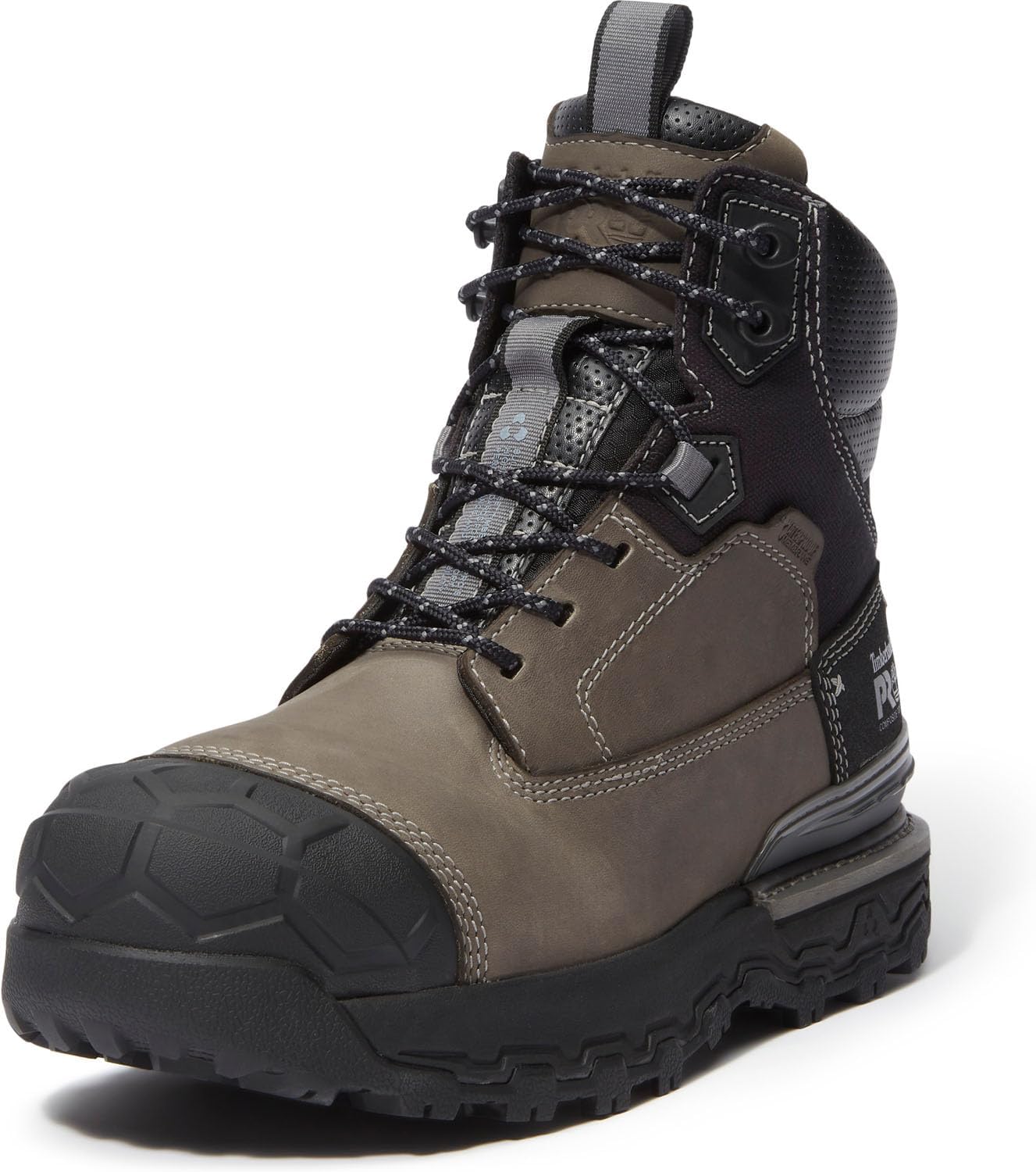 

Мужские ботинки Timberland PRO 6 Boondock Ultralight с композитным носком, водонепроницаемые и противоскользящие, черный/серый