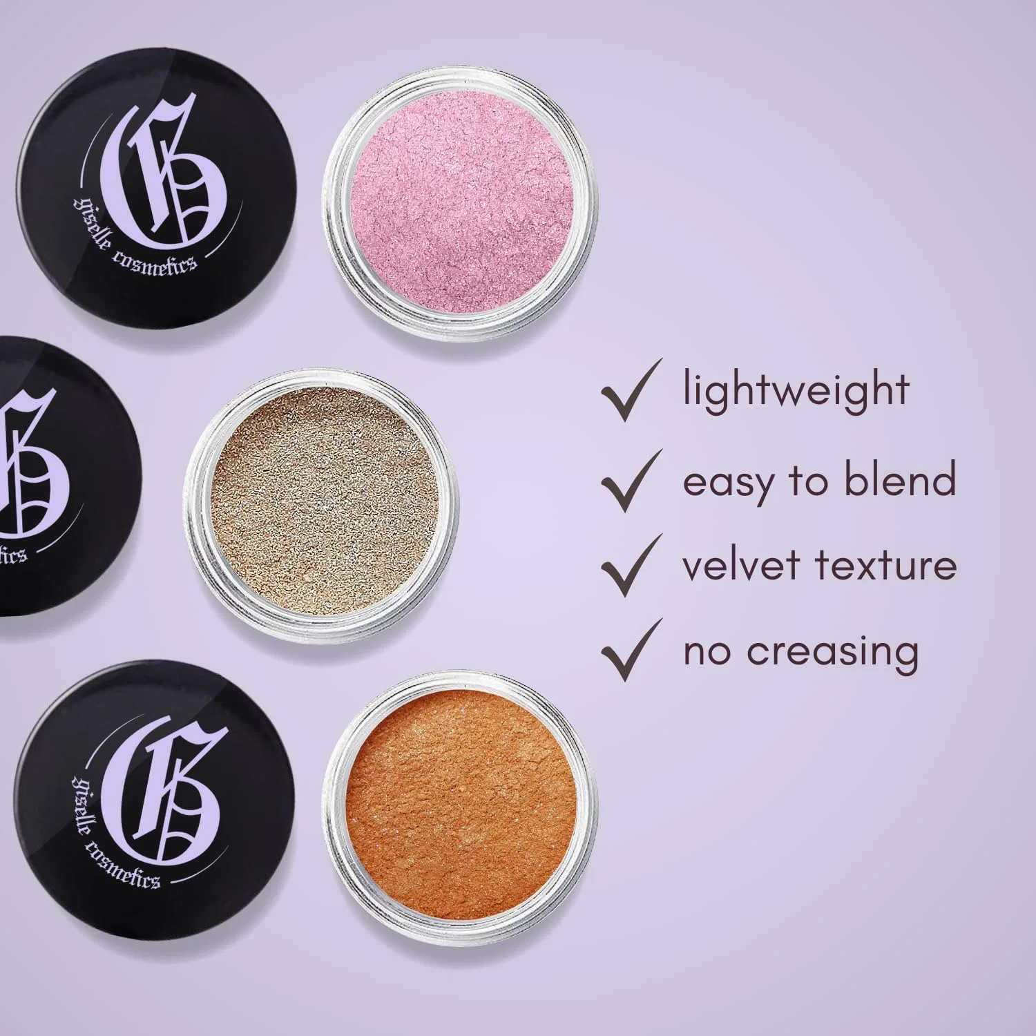 Тени для век Matte Onyx Giselle Cosmetics 3 г — фото 4