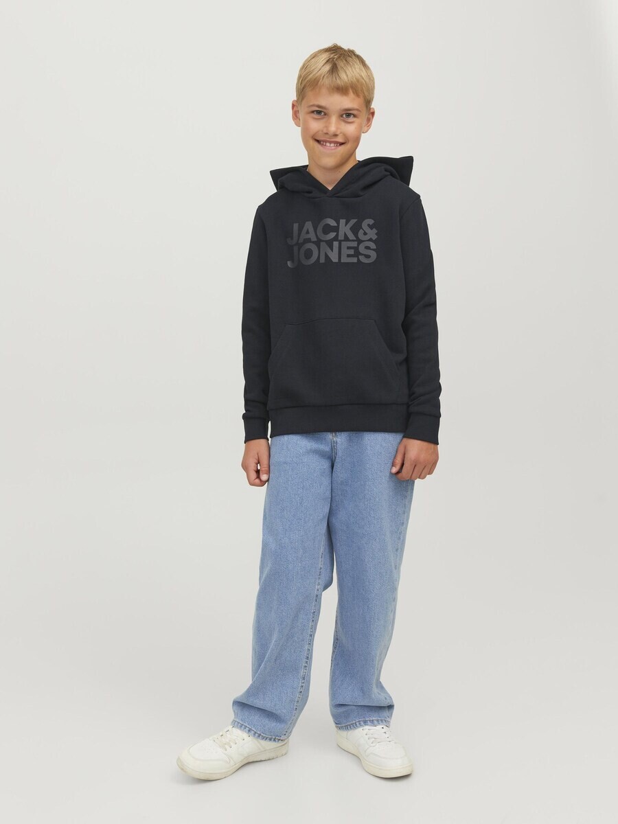 Толстовка Jack & Jones Junior Regular fit JJECORP, черный — фото 4
