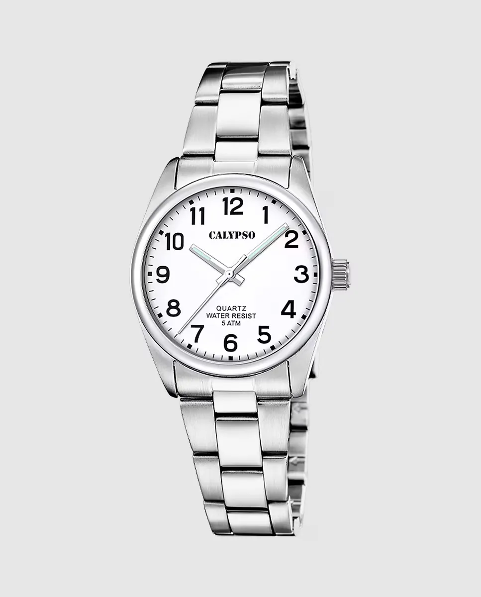 

K5863/1 Базовые женские часы из серебристой стали Calypso, серебрянный