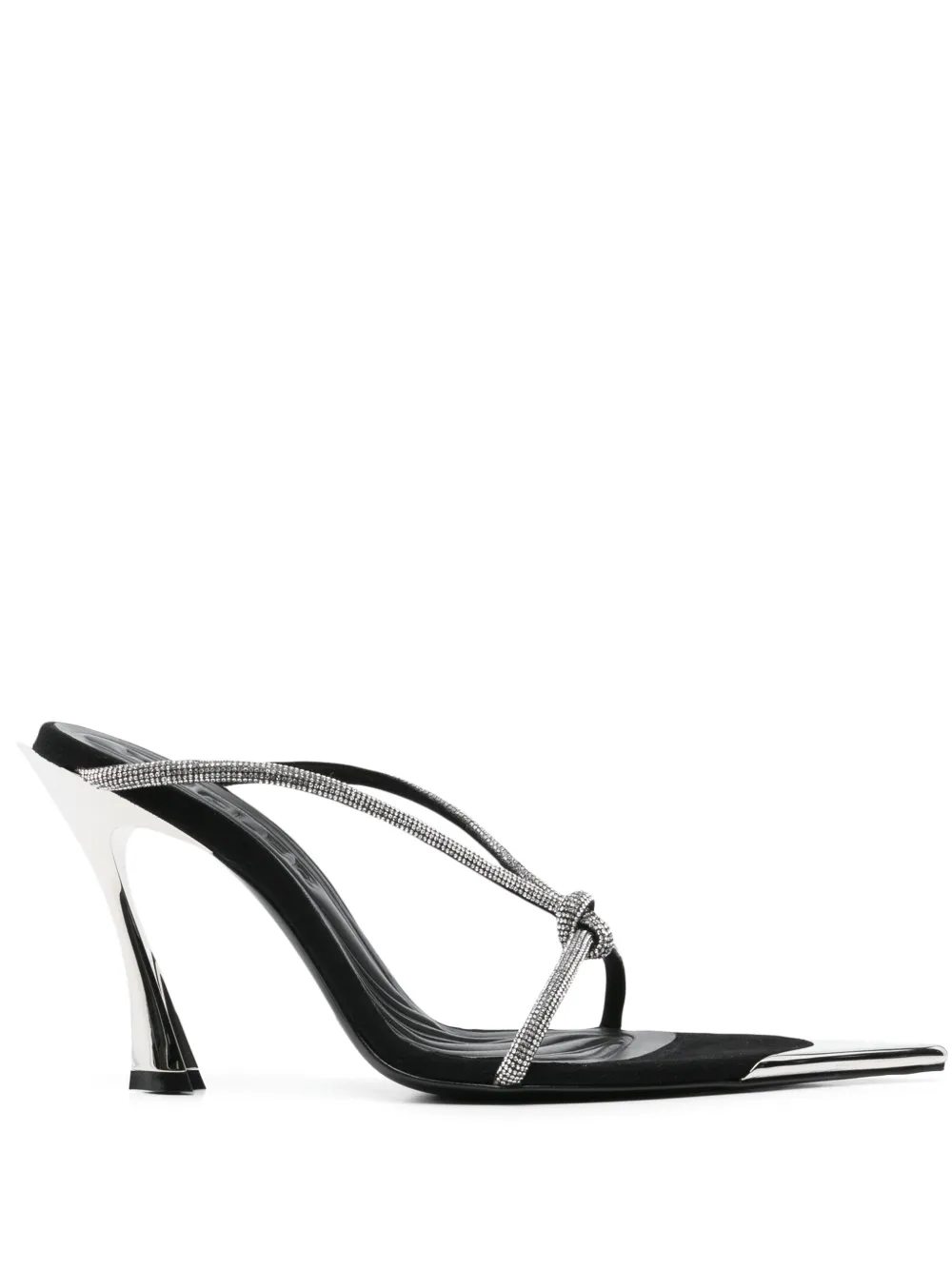 Мюли Knotted Fang 100 Mugler, черный