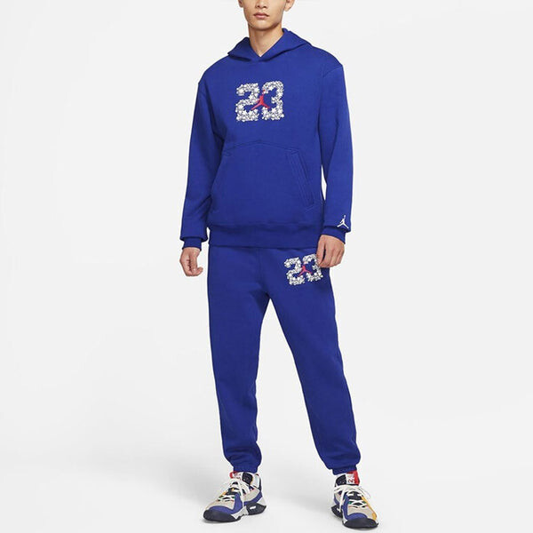 Толстовка Men's Air Jordan Sport Fleece Knit Pullover Hooded Sports Blue, синий — фото 3