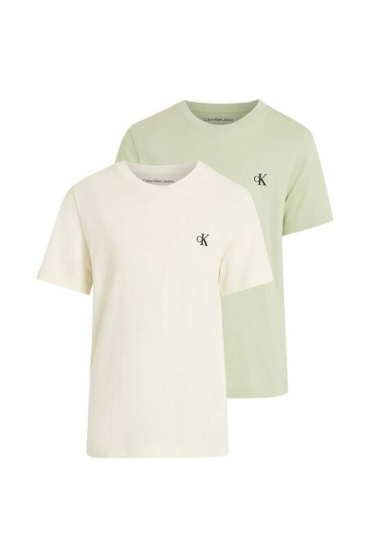 

Детские хлопковые футболки, 2 пары Calvin Klein Jeans, зеленый