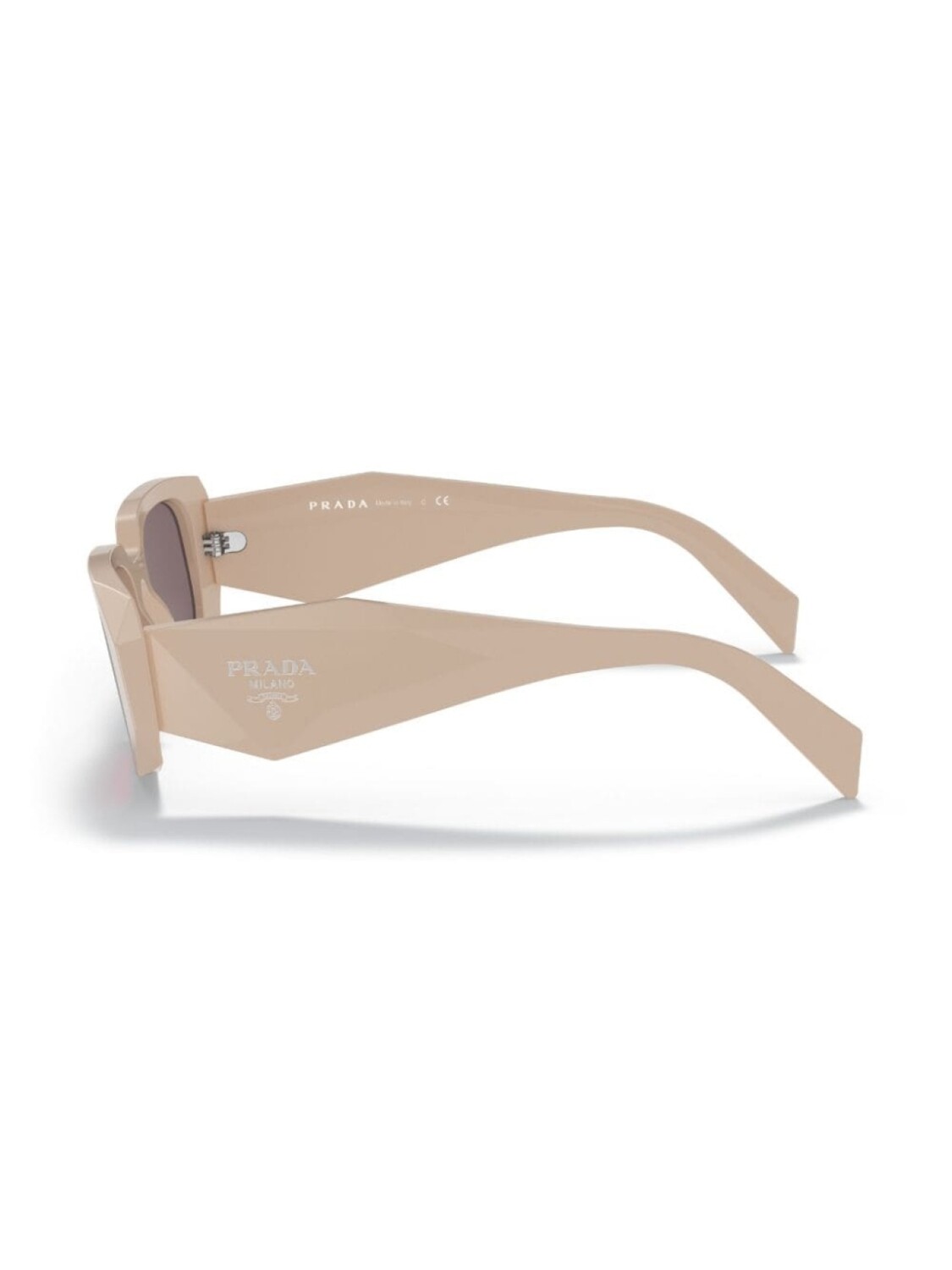Prada Eyewear очки в прямоугольной оправе, нейтральный цвет — фото 3