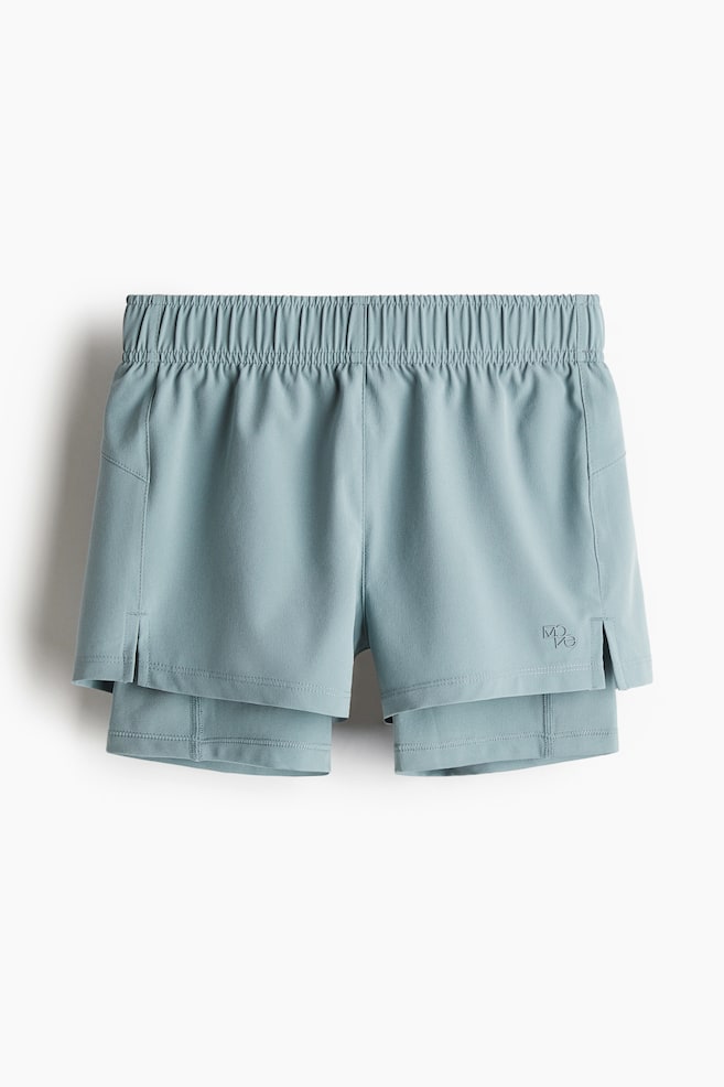 

Двухслойные шорты для бега с технологией DryMove H&M, бирюзовый