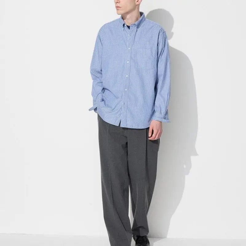 Рубашка мужская Lake Blue Uniqlo, цвет Lake Blue — фото 3