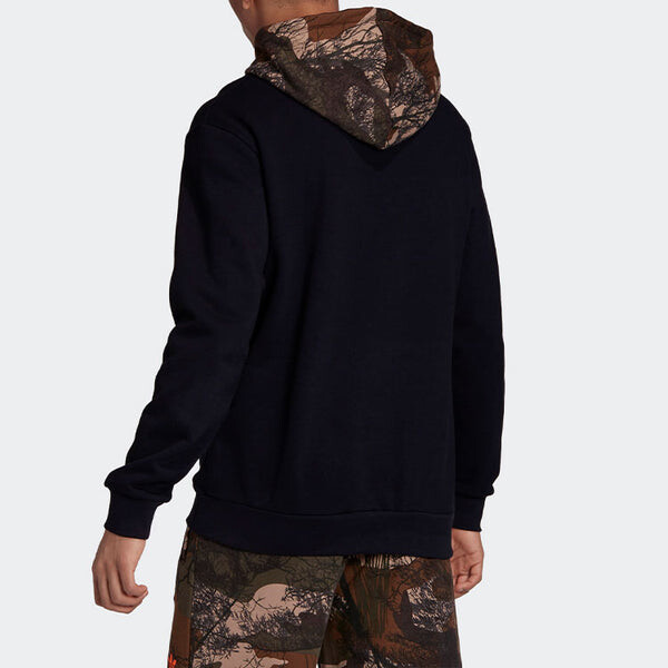 Толстовка originals camo block hdy camouflage logo printing pullover black Adidas, черный — фото 4