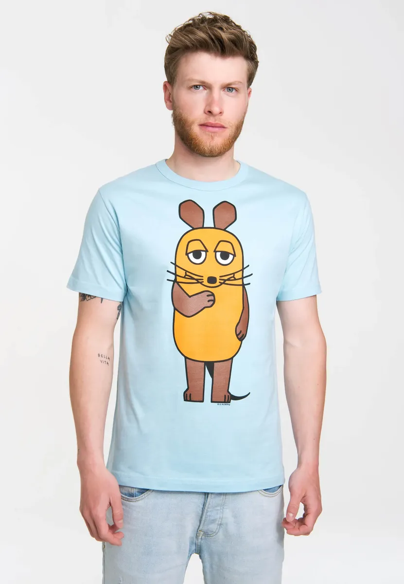 

Logoshirt Футболка "Шоу с Мышкой - Мышка", с принтом "Шоу с Мышкой", голубой