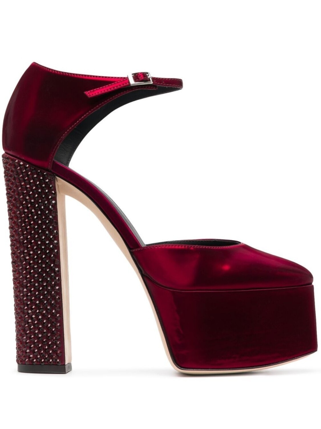 

Giuseppe Zanotti сандалии на платформе с квадратным носком, красный