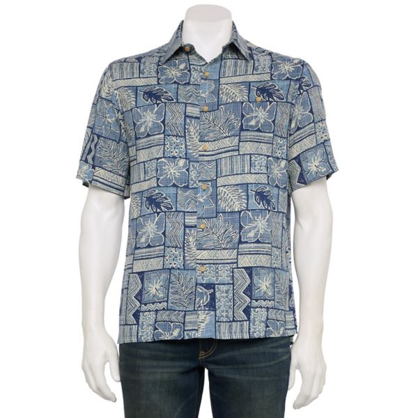 

Мужская рубашка с коротким рукавом на пуговицах Newport Blue, цвет navy batik