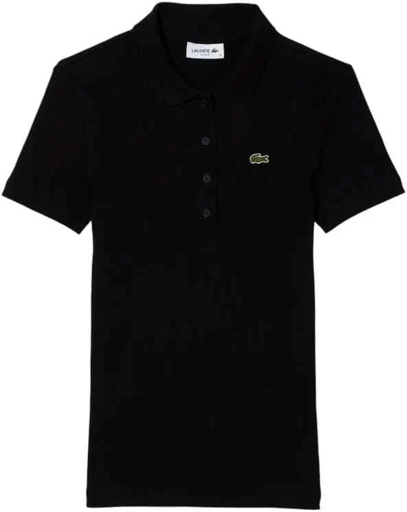 Поло Lacoste L.12.d, приталенного кроя, зеленая "крокодиловая кожа" — фото 4