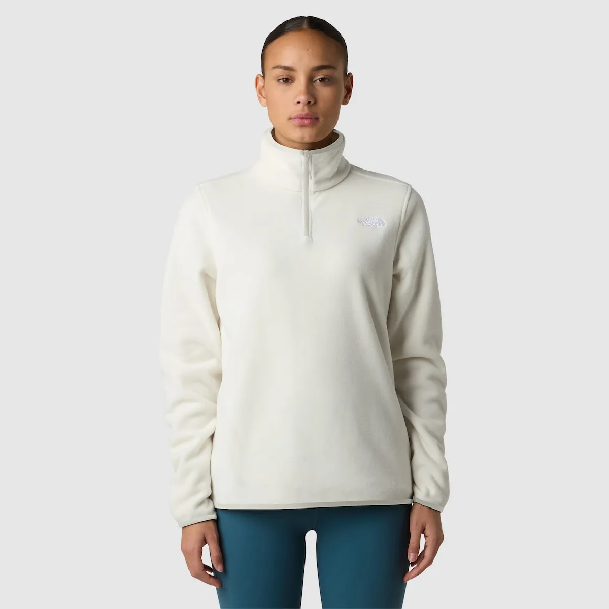 

Женский флисовый джемпер с четвертью молнии Glacier The North Face, белый