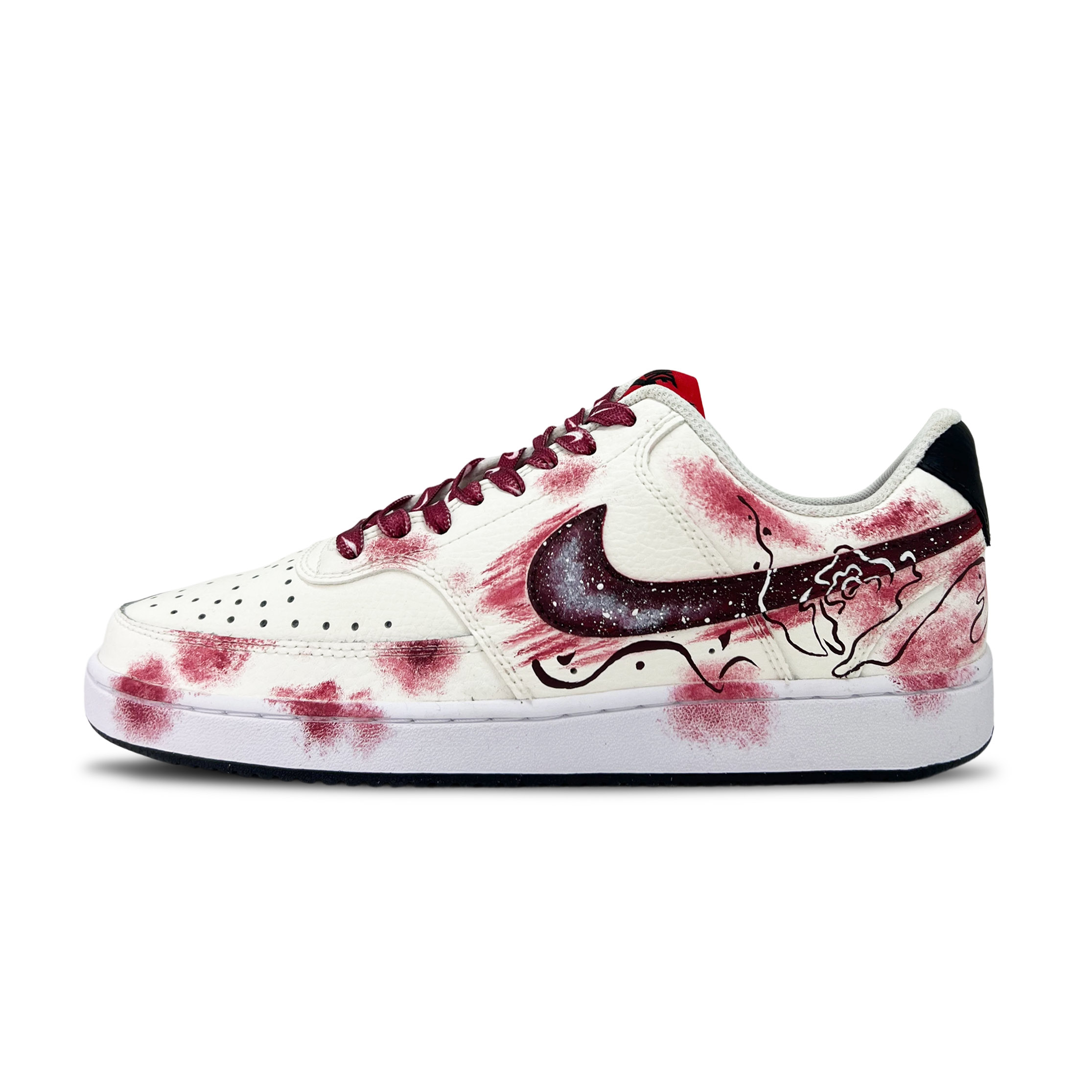 

Nike Кроссовки Court Vision 1 Withered Rose Coverage Low Top для скейтбординга, мужские, розово-красные