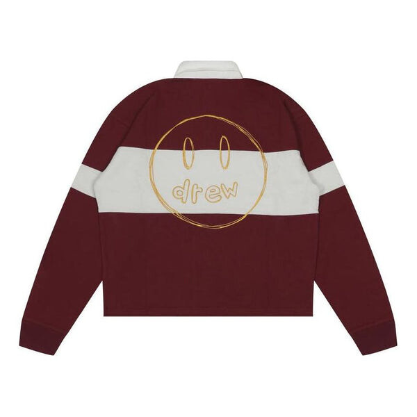 

Рубашка sketch mascot rugby shirt 'burgundy off white' Drew House, бургундия