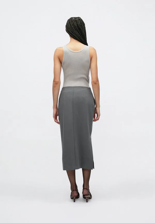 Костюмная юбка миди, юбка-карандаш Calvin Klein, Endless Gray — фото 3