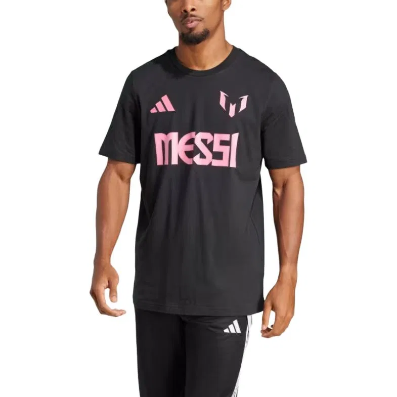 Футболка с принтом Messi Adidas Black — фото 3