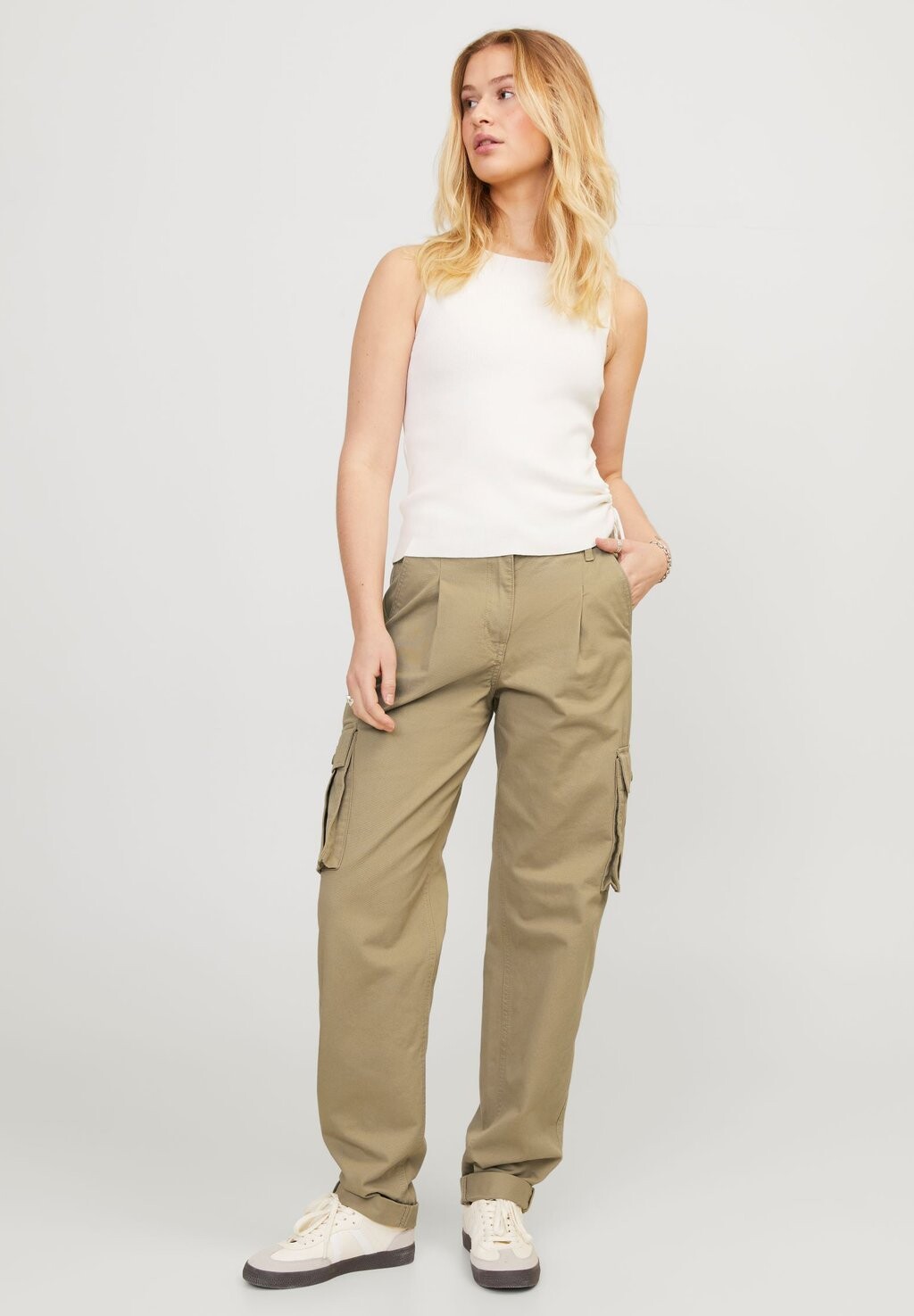 

Брюки с боковыми карманами JXMADDY BALLOON ANKLE PANT JJXX, светло-коричневый