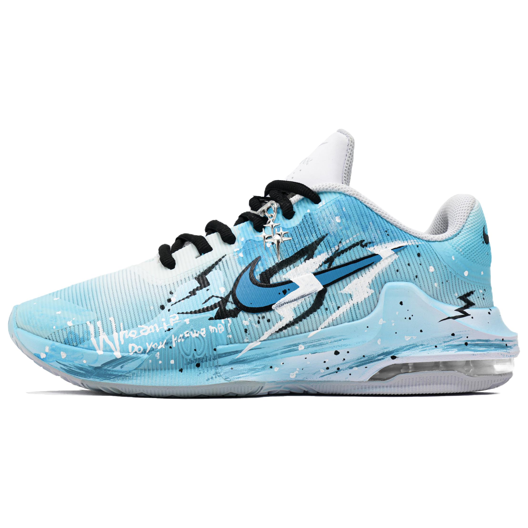 

Nike Баскетбольные кроссовки Air Max Impact 4 с износостойким верхом средней высоты, мужские, синие