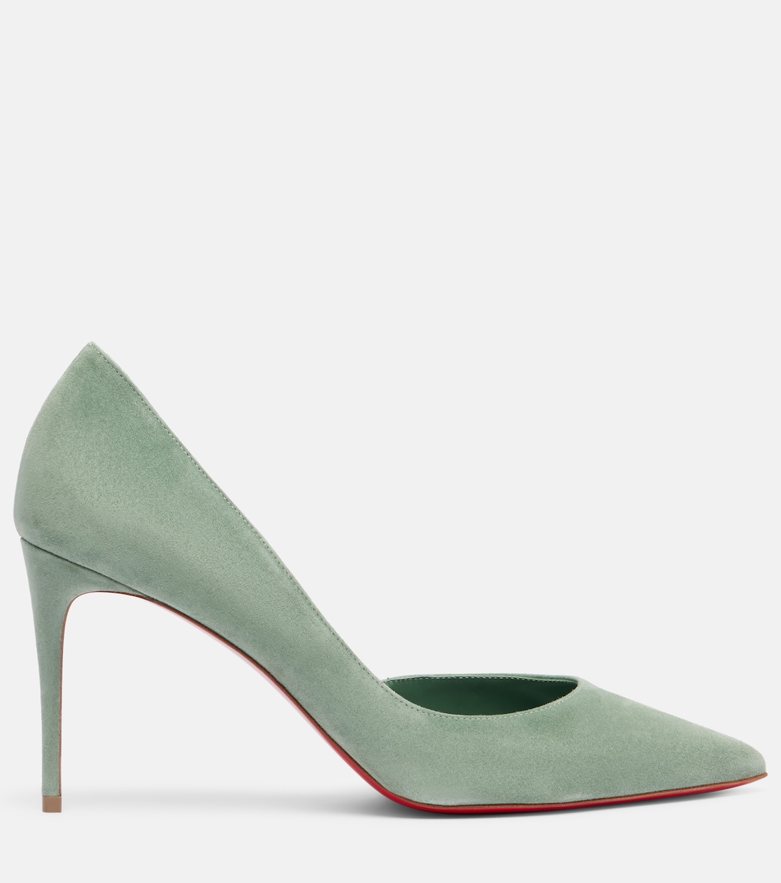 Туфли-лодочки Iriza 85 из замши Christian Louboutin, Manuka/Lin Manuka — фото 4