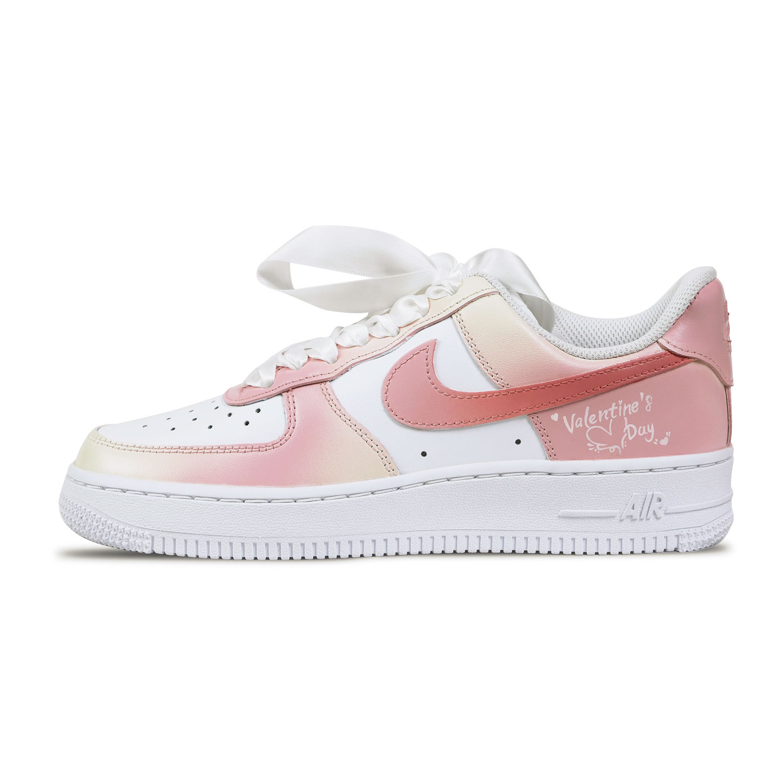 

Кроссовки Air Force 1 Love At First Sight, кожаные, устойчивые к истиранию и скольжению, низкие, для скейтбординга Nike, желтый розовый