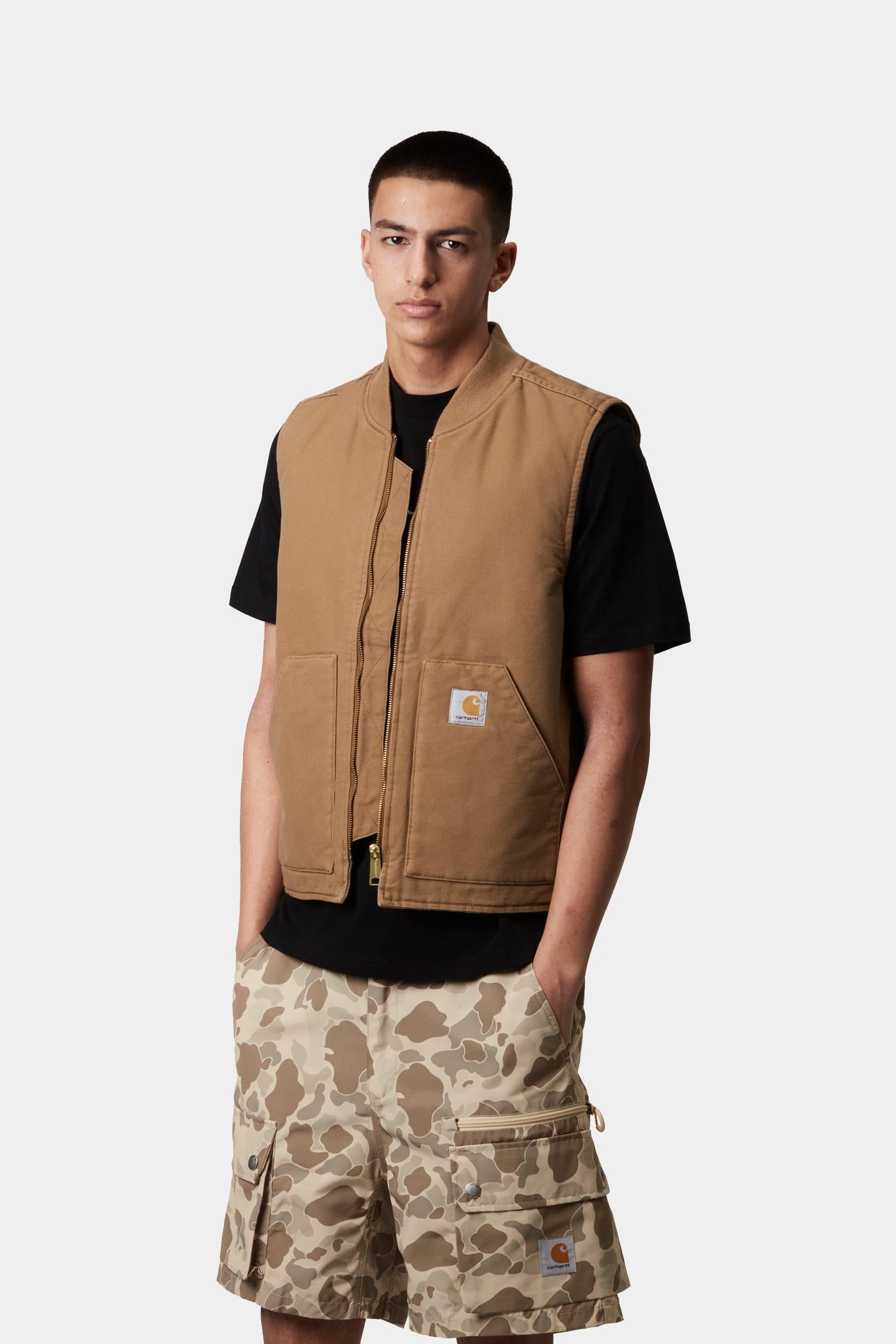 

Жилет (весенний) из канваса Dearborn (100% органический хлопок) Carhartt, коричневый