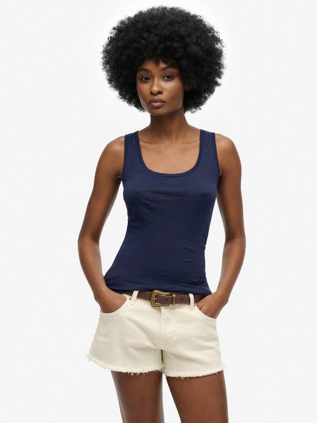 

Легкий топ-майка Studios из органического хлопка Superdry, Rich Navy