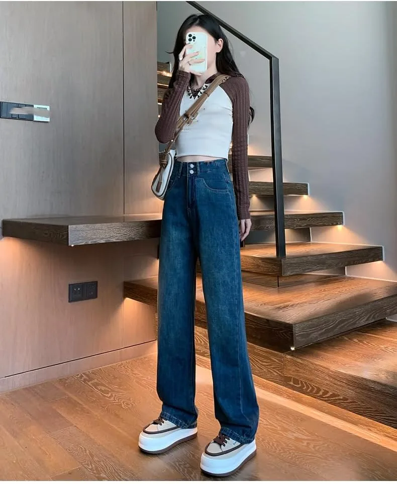 

Женские джинсы прямые широкие YSTHPED