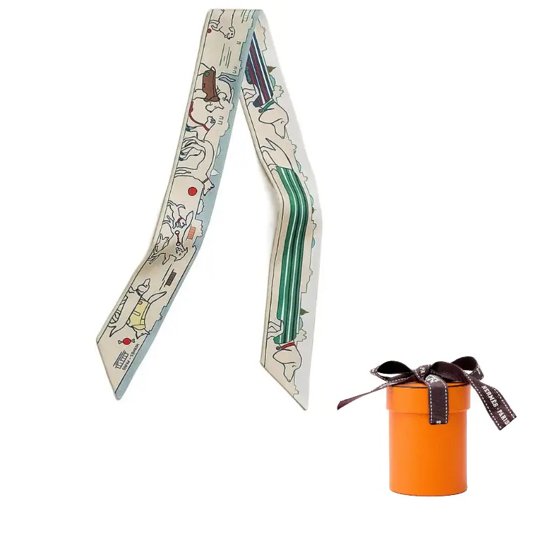 

HERMES Шёлковый шарф женский белый, White