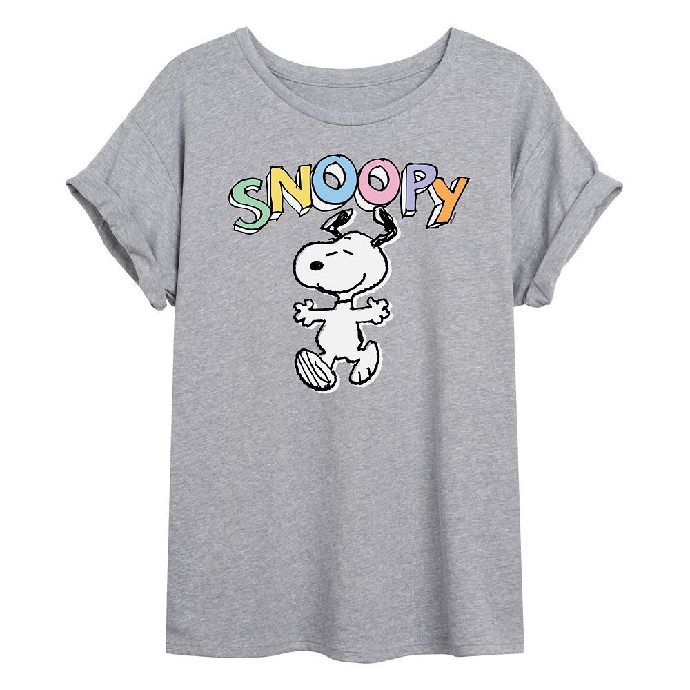 

Детская футболка Peanuts Snoopy с струящимся рисунком и рисунком Licensed Character, серый