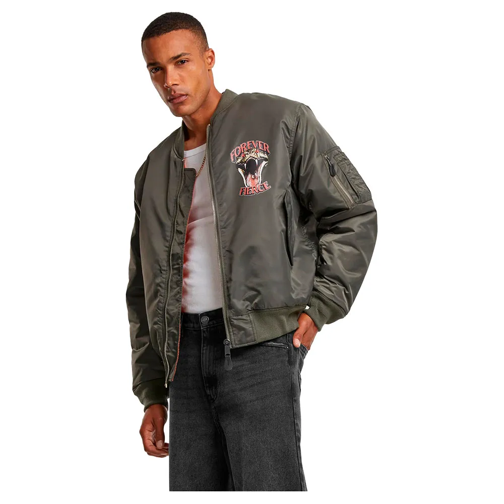 

Куртка Mister Tee Forever Fierce Ma1 bomber, зеленый