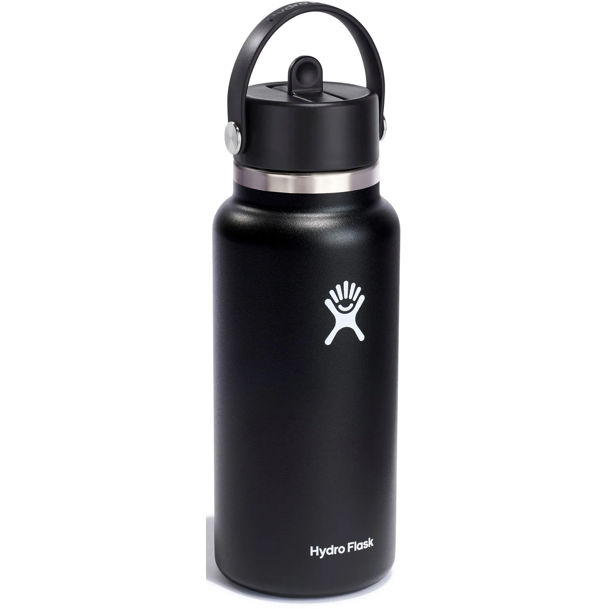 

Бутылка для питья Hydro Flask «ШИРОКАЯ FLEX STRAW CAP на 32 унции», (1 шт.), двойная изоляция TempShield️, 946 мл, черный